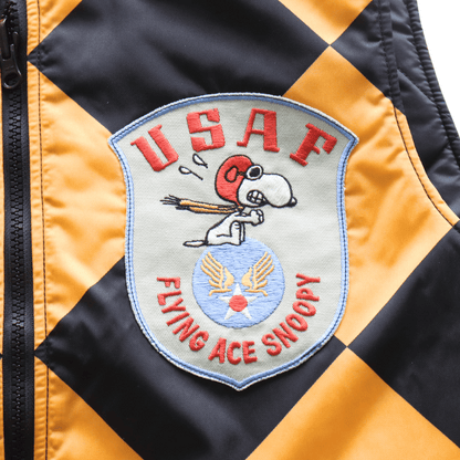 TOYS McCOY トイズマッコイ TMJ2542 VEST,LINECREWMAN "TYPE G-1" SNOOPY "USAF FLYING ACE SNOOPY" ベスト ラインクルーマン タイプG-1 スヌーピー USAF フライングエーススヌーピー リバーシブル仕様 保温性
