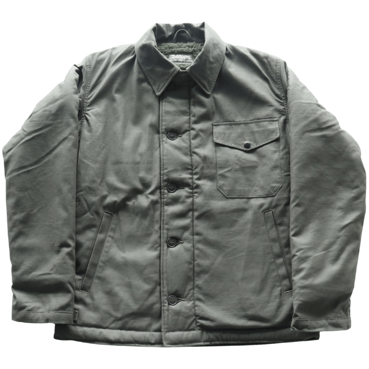 BUZZ RICKSON'S バズリクソンズ BR14956 Type DECK A-2 “BUZZ RICKSON MFG. CO.”  デッキA-2ジャケット 米海軍 甲板作業用ジャケットN-1の後継モデル バックサテン地 ナイロンボア ユーティリティージャケット U.S.NAVY