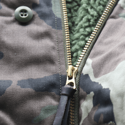 BUZZ RICKSON'S バズリクソンズ BR15763 Type DECK A-2 “BUZZ RICKSON MFG. CO.” CAMOUFLAGE VERSION カモフラージュバージョン デッキA-2ジャケット 米海軍 甲板作業用ジャケットN-1の後継モデル コットン・ナイロンの混紡生地 ウッドランドのカモフラージュ生地