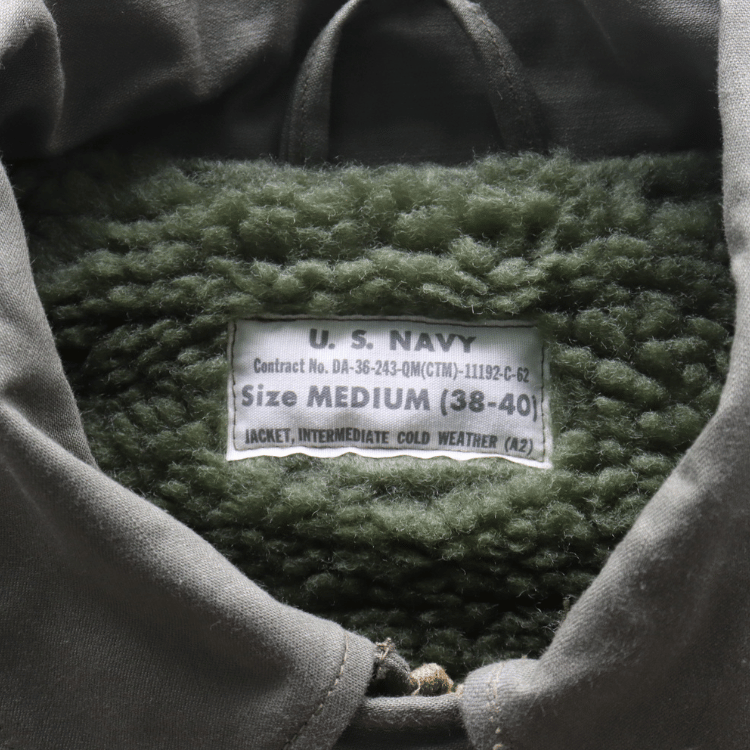 BUZZ RICKSON'S バズリクソンズ BR14956 Type DECK A-2 “BUZZ RICKSON MFG. CO.”  デッキA-2ジャケット 米海軍 甲板作業用ジャケットN-1の後継モデル バックサテン地 ナイロンボア ユーティリティージャケット U.S.NAVY