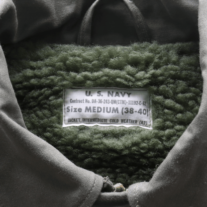 BUZZ RICKSON'S バズリクソンズ BR14956 Type DECK A-2 “BUZZ RICKSON MFG. CO.”  デッキA-2ジャケット 米海軍 甲板作業用ジャケットN-1の後継モデル バックサテン地 ナイロンボア ユーティリティージャケット U.S.NAVY