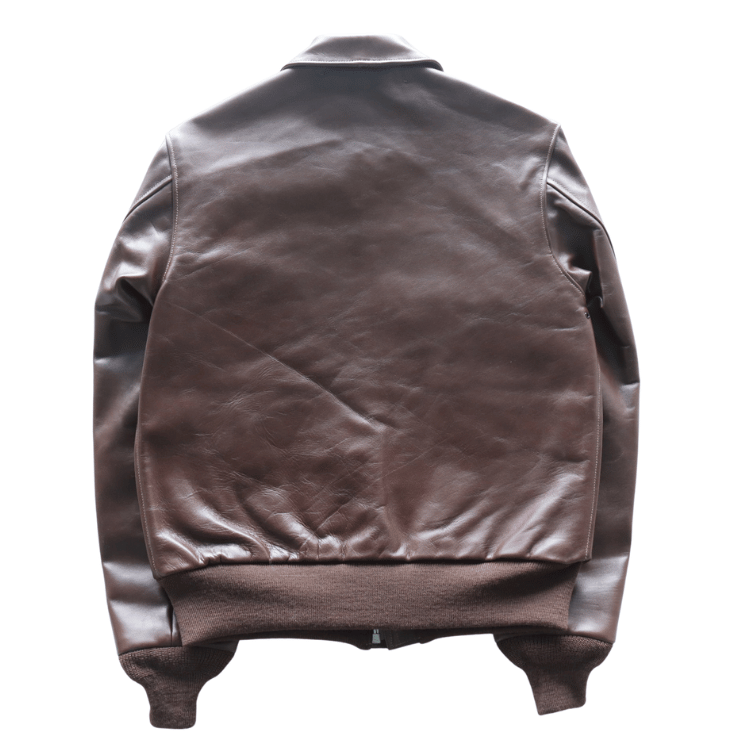 BUZZ RICKSON'S バズリクソンズ BR80659 Type A-2 “A.C. No.W535 ac 29191 BUZZ RICKSON MFG.CORP.” ブロンコ社 1942年製造モデル 陸軍航空隊 あずき色 赤褐色のラセットブラウン ステッチワーク クロスステッチ