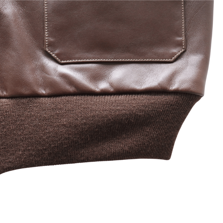 BUZZ RICKSON'S バズリクソンズ BR80659 Type A-2 “A.C. No.W535 ac 29191 BUZZ RICKSON MFG.CORP.” ブロンコ社 1942年製造モデル 陸軍航空隊 あずき色 赤褐色のラセットブラウン ステッチワーク クロスステッチ