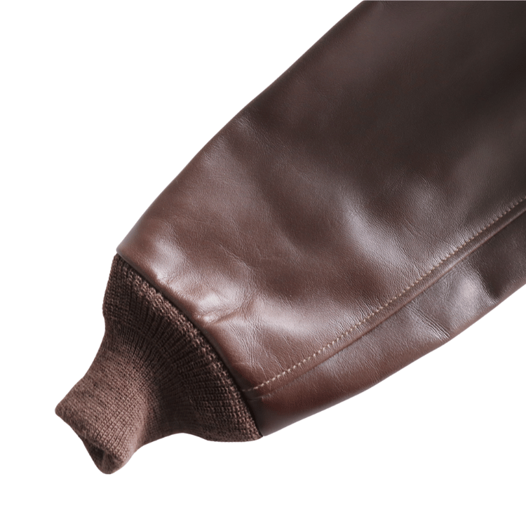 BUZZ RICKSON'S バズリクソンズ BR80659 Type A-2 “A.C. No.W535 ac 29191 BUZZ RICKSON MFG.CORP.” ブロンコ社 1942年製造モデル 陸軍航空隊 あずき色 赤褐色のラセットブラウン ステッチワーク クロスステッチ