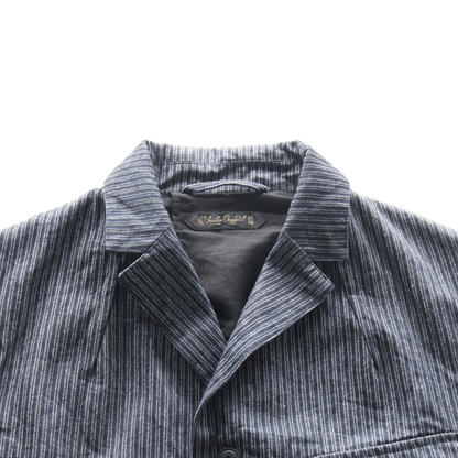 ORGUEIL オルゲイユ OR-4325 Indigo Dobby Jacket インディゴドビージャケット 1900 年代初頭 サックジャケットベース クラシックスタイル インディゴ染料 ドビーストライプ生地 エイジング ナットボタン