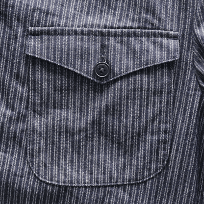 ORGUEIL オルゲイユ OR-4325 Indigo Dobby Jacket インディゴドビージャケット 1900 年代初頭 サックジャケットベース クラシックスタイル インディゴ染料 ドビーストライプ生地 エイジング ナットボタン