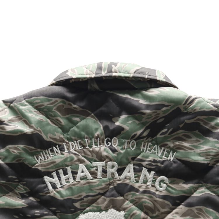 TAILOR TOYO テーラー東洋 TT15799 Mid 1960s Style Vietnam Liner Jacket “VIET-NAM MAP” ベトナムライナージャケット ベトナムマップ ベトジャン ベトナム戦争 カスタムオーダー品 マップ柄 瓢箪型のキルティング ナイロンリップストップ 防寒性 タイガーストライプ