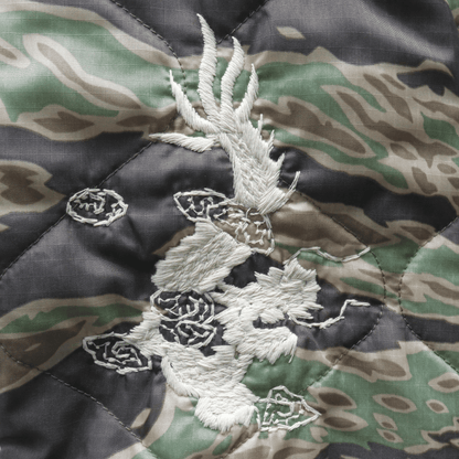 TAILOR TOYO テーラー東洋 TT15799 Mid 1960s Style Vietnam Liner Jacket “VIET-NAM MAP” ベトナムライナージャケット ベトナムマップ ベトジャン ベトナム戦争 カスタムオーダー品 マップ柄 瓢箪型のキルティング ナイロンリップストップ 防寒性 タイガーストライプ