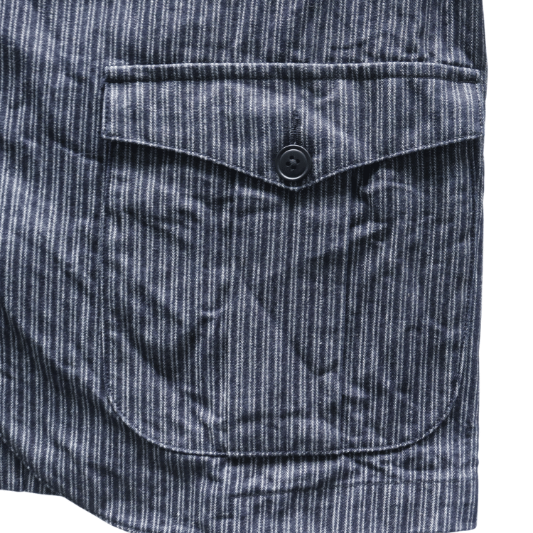 ORGUEIL オルゲイユ OR-4325 Indigo Dobby Jacket インディゴドビージャケット 1900 年代初頭 サックジャケットベース クラシックスタイル インディゴ染料 ドビーストライプ生地 エイジング ナットボタン