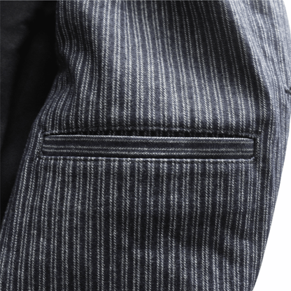 ORGUEIL オルゲイユ OR-4325 Indigo Dobby Jacket インディゴドビージャケット 1900 年代初頭 サックジャケットベース クラシックスタイル インディゴ染料 ドビーストライプ生地 エイジング ナットボタン