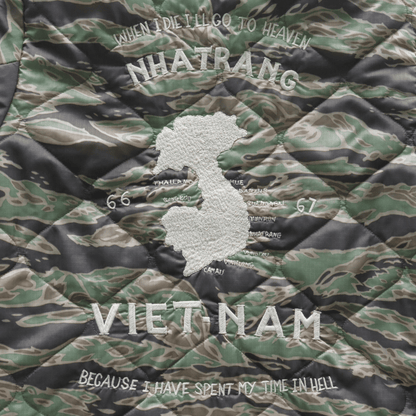 TAILOR TOYO テーラー東洋 TT15799 Mid 1960s Style Vietnam Liner Jacket “VIET-NAM MAP” ベトナムライナージャケット ベトナムマップ ベトジャン ベトナム戦争 カスタムオーダー品 マップ柄 瓢箪型のキルティング ナイロンリップストップ 防寒性 タイガーストライプ