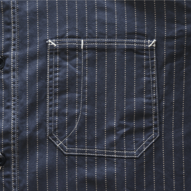 SUGAR CANE シュガーケーン SC29585 FICTION ROMANCE 8.5oz. BLACK WABASH STRIPE WORK SHIRT ブラックウォバッシュ ストライプワークシャツ