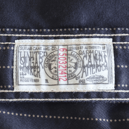 SUGAR CANE シュガーケーン SC29585 FICTION ROMANCE 8.5oz. BLACK WABASH STRIPE WORK SHIRT ブラックウォバッシュ ストライプワークシャツ