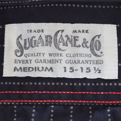 SUGAR CANE シュガーケーン SC29585 FICTION ROMANCE 8.5oz. BLACK WABASH STRIPE WORK SHIRT ブラックウォバッシュ ストライプワークシャツ