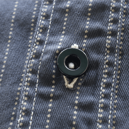 SUGAR CANE シュガーケーン SC29585 FICTION ROMANCE 8.5oz. BLACK WABASH STRIPE WORK SHIRT ブラックウォバッシュ ストライプワークシャツ