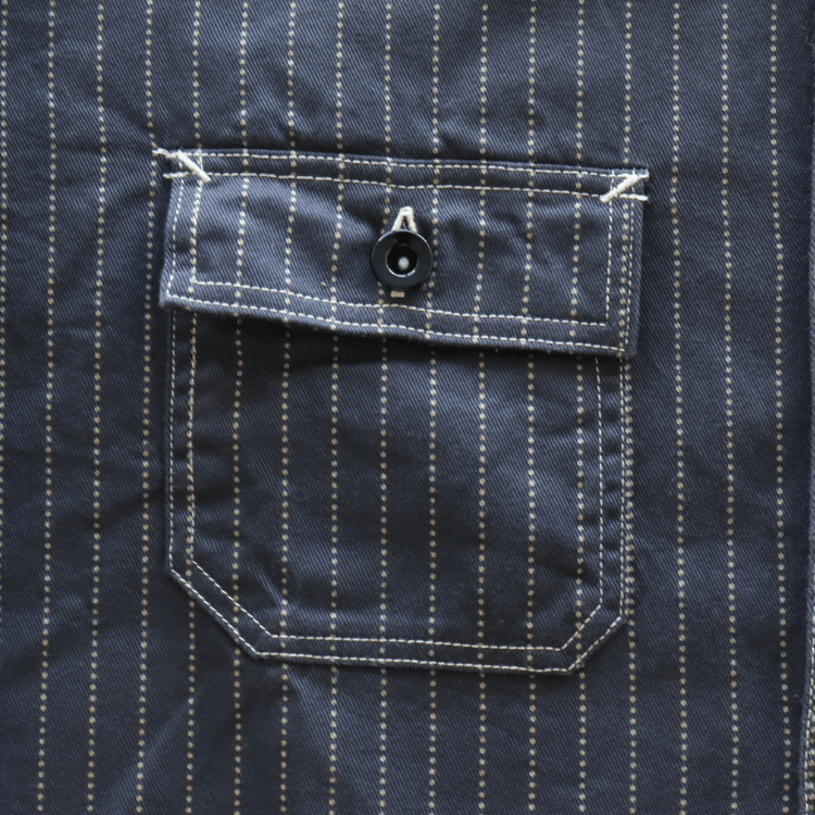 SUGAR CANE シュガーケーン SC29585 FICTION ROMANCE 8.5oz. BLACK WABASH STRIPE WORK SHIRT ブラックウォバッシュ ストライプワークシャツ