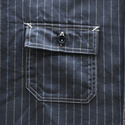 SUGAR CANE シュガーケーン SC29585 FICTION ROMANCE 8.5oz. BLACK WABASH STRIPE WORK SHIRT ブラックウォバッシュ ストライプワークシャツ