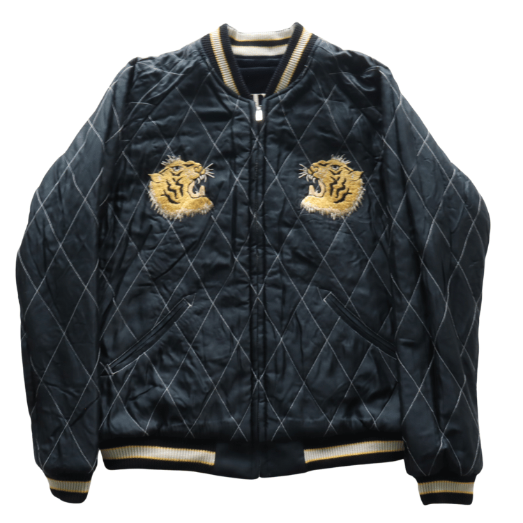 TAILOR TOYO テーラー東洋 TT15792-128 Mid 1950s Style Velveteen Souvenir Jacket “ROARING TIGER” × “JAPAN MAP” 別珍スーベニアジャケット 別珍 スカジャン 虎 日本地図リバーシブル 2トーン サテン生地 スーベニアジャケット 刺繍