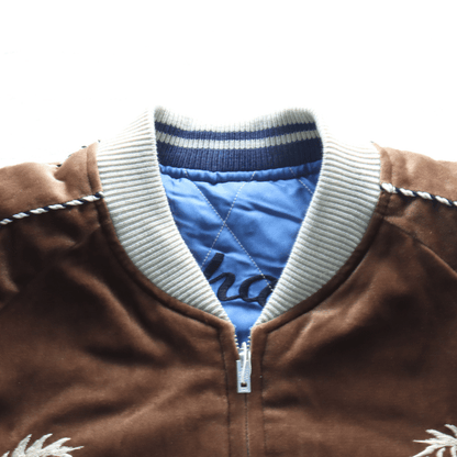 TAILOR TOYO テーラー東洋 TT15792-138 Mid 1950s Style Velveteen Souvenir Jacket “WHITE DRAGON” × “BLACK EAGLE” 別珍スーベニアジャケット 別珍 スカジャン 白龍 黒鷲リバーシブル 2トーン サテン生地 スーベニアジャケット 刺繍