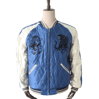 TAILOR TOYO テーラー東洋 TT15792-138 Mid 1950s Style Velveteen Souvenir Jacket “WHITE DRAGON” × “BLACK EAGLE” 別珍スーベニアジャケット 別珍 スカジャン 白龍 黒鷲リバーシブル 2トーン サテン生地 スーベニアジャケット 刺繍