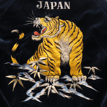 TAILOR TOYO テーラー東洋 TT15792-128 Mid 1950s Style Velveteen Souvenir Jacket “ROARING TIGER” × “JAPAN MAP” 別珍スーベニアジャケット 別珍 スカジャン 虎 日本地図リバーシブル 2トーン サテン生地 スーベニアジャケット 刺繍