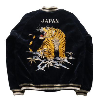 TAILOR TOYO テーラー東洋 TT15792-128 Mid 1950s Style Velveteen Souvenir Jacket “ROARING TIGER” × “JAPAN MAP” 別珍スーベニアジャケット 別珍 スカジャン 虎 日本地図リバーシブル 2トーン サテン生地 スーベニアジャケット 刺繍