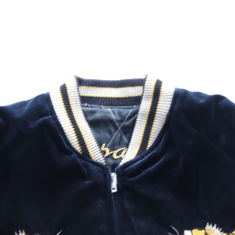TAILOR TOYO テーラー東洋 TT15792-128 Mid 1950s Style Velveteen Souvenir Jacket “ROARING TIGER” × “JAPAN MAP” 別珍スーベニアジャケット 別珍 スカジャン 虎 日本地図リバーシブル 2トーン サテン生地 スーベニアジャケット 刺繍