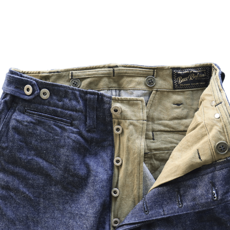 BUZZ RICKSON'S バズリクソンズ BR42596 TROUSERS, FIELD, Type M-1943 “DENIM CIVILIAN MODEL”デニム シビリアンモデル アーミートラウザーズ