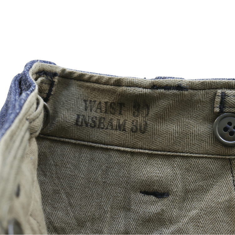 BUZZ RICKSON'S バズリクソンズ BR42596 TROUSERS, FIELD, Type M-1943 “DENIM CIVILIAN MODEL”デニム シビリアンモデル アーミートラウザーズ