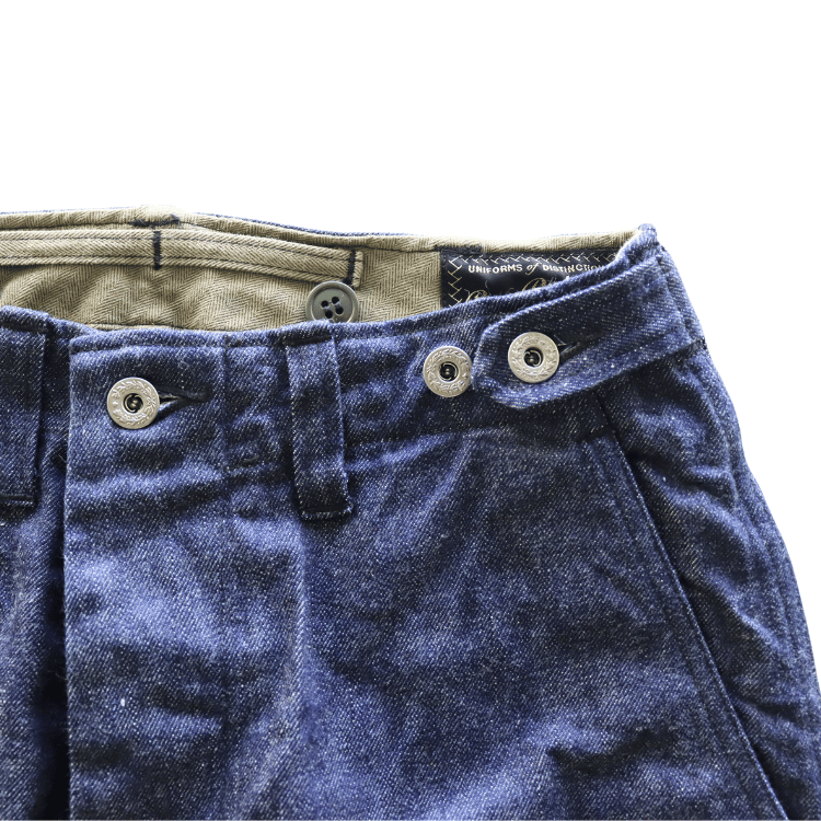 BUZZ RICKSON'S バズリクソンズ BR42596 TROUSERS, FIELD, Type M-1943 “DENIM CIVILIAN MODEL”デニム シビリアンモデル アーミートラウザーズ