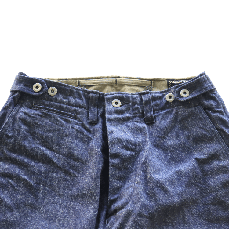 BUZZ RICKSON'S バズリクソンズ BR42596 TROUSERS, FIELD, Type M-1943 “DENIM CIVILIAN MODEL”デニム シビリアンモデル アーミートラウザーズ