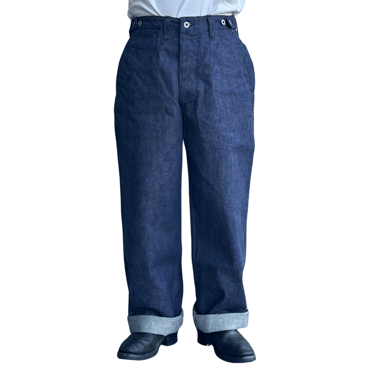 BUZZ RICKSON'S バズリクソンズ BR42596 TROUSERS, FIELD, Type M-1943 “DENIM CIVILIAN MODEL”デニム シビリアンモデル アーミートラウザーズ