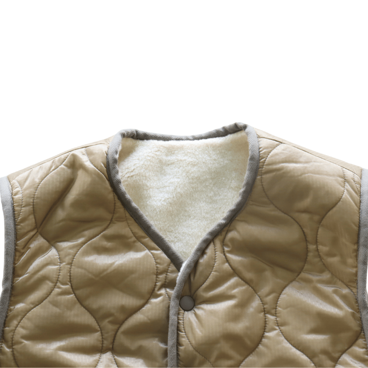 CUSHMAN クッシュマン 21500 QUILTING & FUR REVERSIBLE VEST キルティングアンドファー リバーシブルベスト ミリタリー キルトベスト アクリルファーリバーシブル インナーベスト アウターベスト