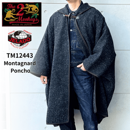 The 2 Monkeys TM12443 Montagnard Poncho モンタニャールポンチョ 山賊 ケープ モチーフ モンタニャール 山の民