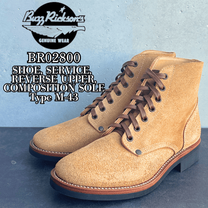 BUZZ RICKSON'S バズリクソンズ BR02800 SHOE, SERVICE, REVERSE UPPER, COMPOSITION SOLE Type M-43 サービスシューズ
