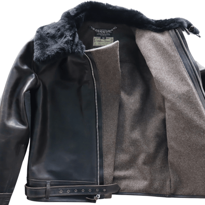 BUZZ RICKSON'S バズリクソンズ BR80664 WILLIAM GIBSON COLLECTION BLACK B-2 ウィリアムギブソンコレクション ブラックB-2 レザージャケット 革ジャン フライトジャケット B-2 小説家 ウィリアムギブソン ブラックシリーズ ムートン襟