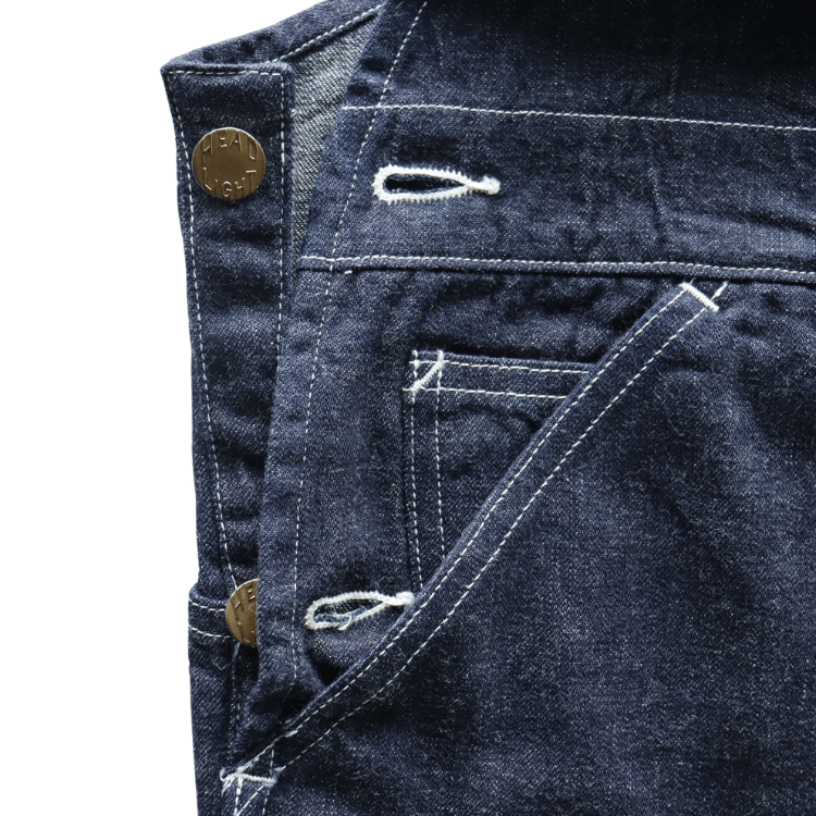 HEADLIGHT ヘッドライト HD42611 HEADLIGHT 9.5oz. SPECIAL WEAVE DENIM HIGH BACK OVERALLS スペシャルウィーブデニム ハイバックオーバーオール デニム ワークパンツ オーバーオール 1925年モデル