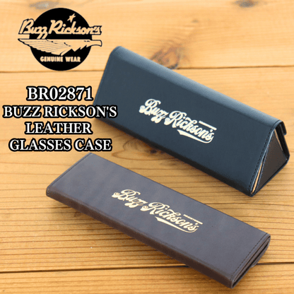 BUZZ RICKSON'S バズリクソンズ BR02871 BUZZ RICKSON'S LEATHER GLASSES CASE レザーグラスケース グッズ メガネケース レザー用品 折りたたみメガネケース