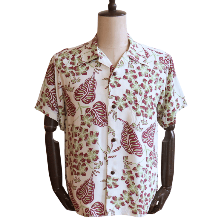 SUN SURF サンサーフ SS39621 S/S RAYON HAWAIIAN SHIRT “PLUMERIA BLOSSOMS” レーヨンハワイアンシャツ プルメリアブロッサム ハワイアンシャツ アロハシャツ 半袖シャツ 花柄