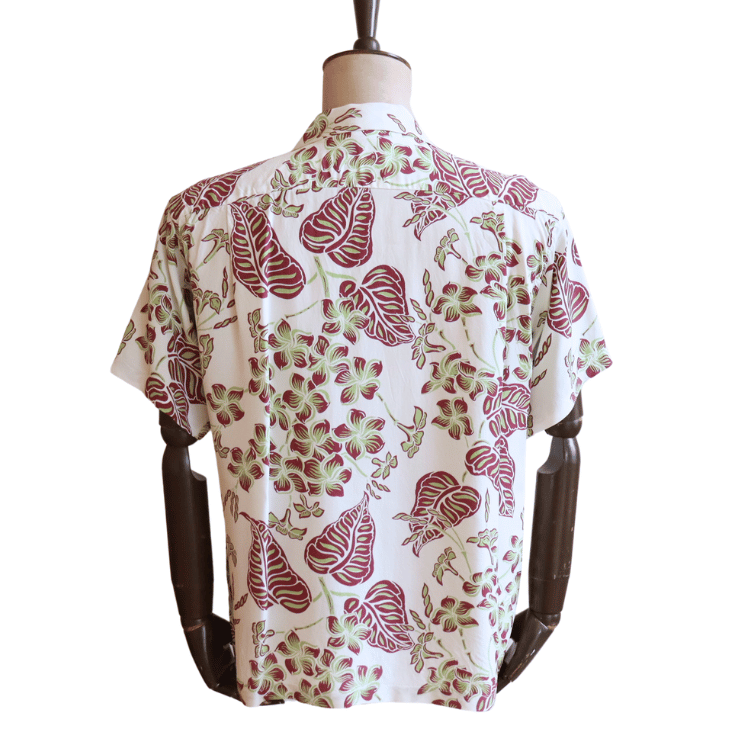 SUN SURF サンサーフ SS39621 S/S RAYON HAWAIIAN SHIRT “PLUMERIA BLOSSOMS” レーヨンハワイアンシャツ プルメリアブロッサム ハワイアンシャツ アロハシャツ 半袖シャツ 花柄