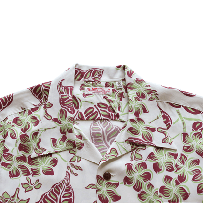SUN SURF サンサーフ SS39621 S/S RAYON HAWAIIAN SHIRT “PLUMERIA BLOSSOMS” レーヨンハワイアンシャツ プルメリアブロッサム ハワイアンシャツ アロハシャツ 半袖シャツ 花柄