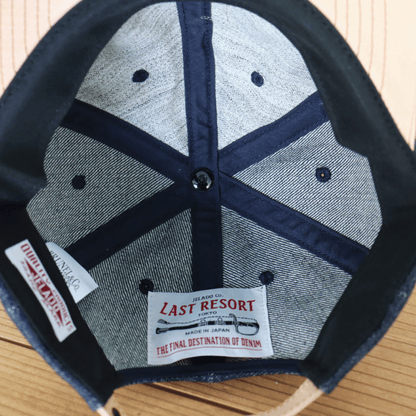 JELADO ジェラード AB21750 JELADO×BRUNEL＆Co.HATMAKERS B.B.CAP ブルーネルハットメイカーズ  ベースボールキャップ 帽子 カウハイド  ホースハイド 白タグ デニム 革