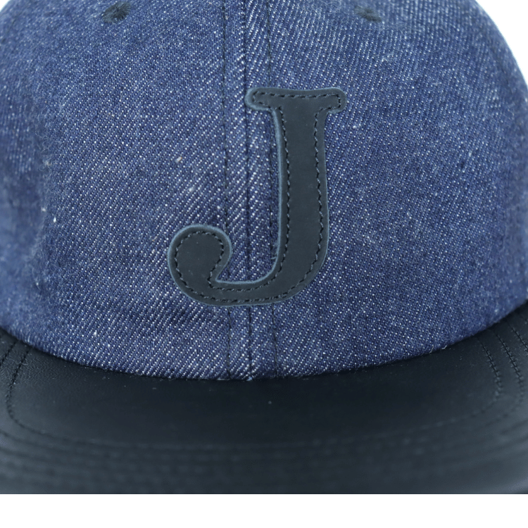 JELADO ジェラード AB21750 JELADO×BRUNEL＆Co.HATMAKERS B.B.CAP ブルーネルハットメイカーズ  ベースボールキャップ 帽子 カウハイド  ホースハイド 白タグ デニム 革