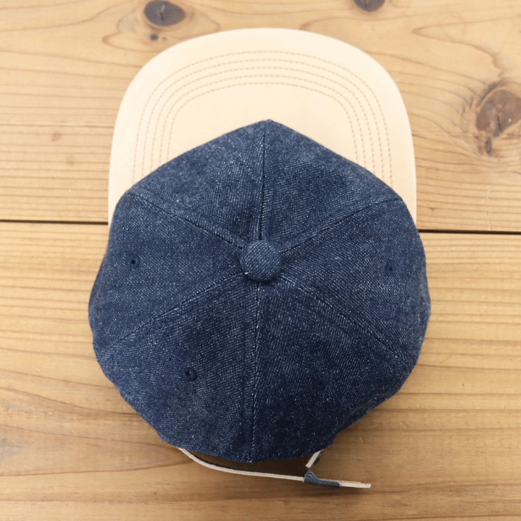 JELADO ジェラード AB21750 JELADO×BRUNEL＆Co.HATMAKERS B.B.CAP ブルーネルハットメイカーズ  ベースボールキャップ 帽子 カウハイド  ホースハイド 白タグ デニム 革