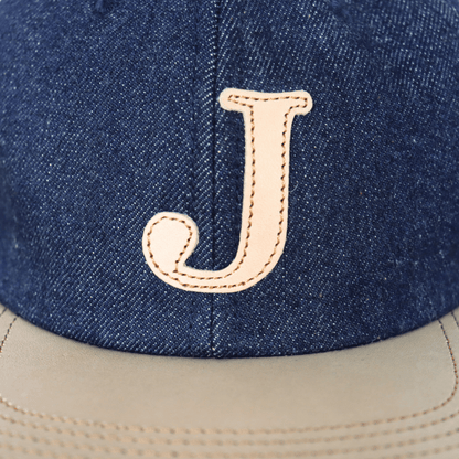JELADO ジェラード AB21750 JELADO×BRUNEL＆Co.HATMAKERS B.B.CAP ブルーネルハットメイカーズ  ベースボールキャップ 帽子 カウハイド  ホースハイド 白タグ デニム 革