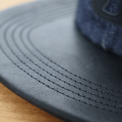 JELADO ジェラード AB21750 JELADO×BRUNEL＆Co.HATMAKERS B.B.CAP ブルーネルハットメイカーズ  ベースボールキャップ 帽子 カウハイド  ホースハイド 白タグ デニム 革