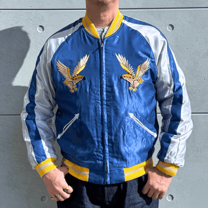 TAILOR TOYO テーラー東洋 TT15840-119 Mid 1950s Style Velveteen Souvenir Jacket “GOLD DRAGON & GOLD TIGER” × “JAPAN MAP” 別珍スーベニアジャケット 別珍 スカジャン 虎 日本地図リバーシブル 2トーン サテン生地 スーベニアジャケット 刺繍