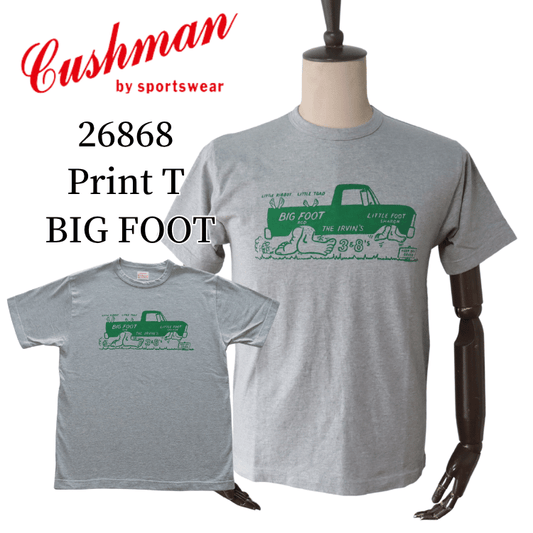 CUSHMAN クッシュマン 26868 Print T  "BIG FOOT"  プリントT