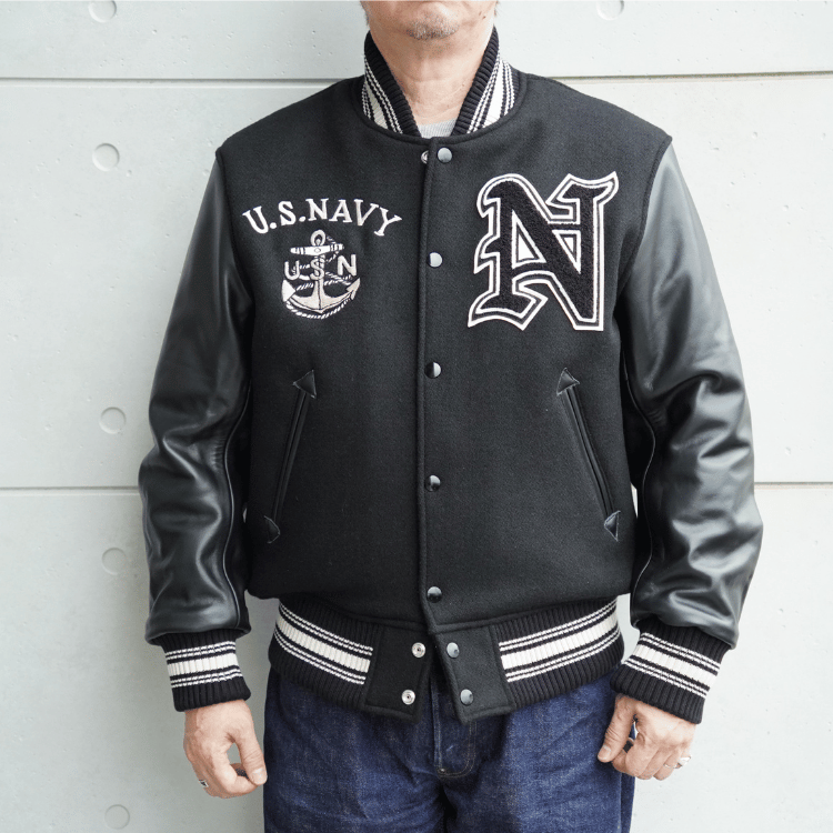 WHITESVILLE ホワイツビル WV15967 30oz. WOOL MELTON AWARD JACKET “NAVAL AIR CVA-34” 30オンス ウールメルトン アワードジャケット スタジャン アメカジ