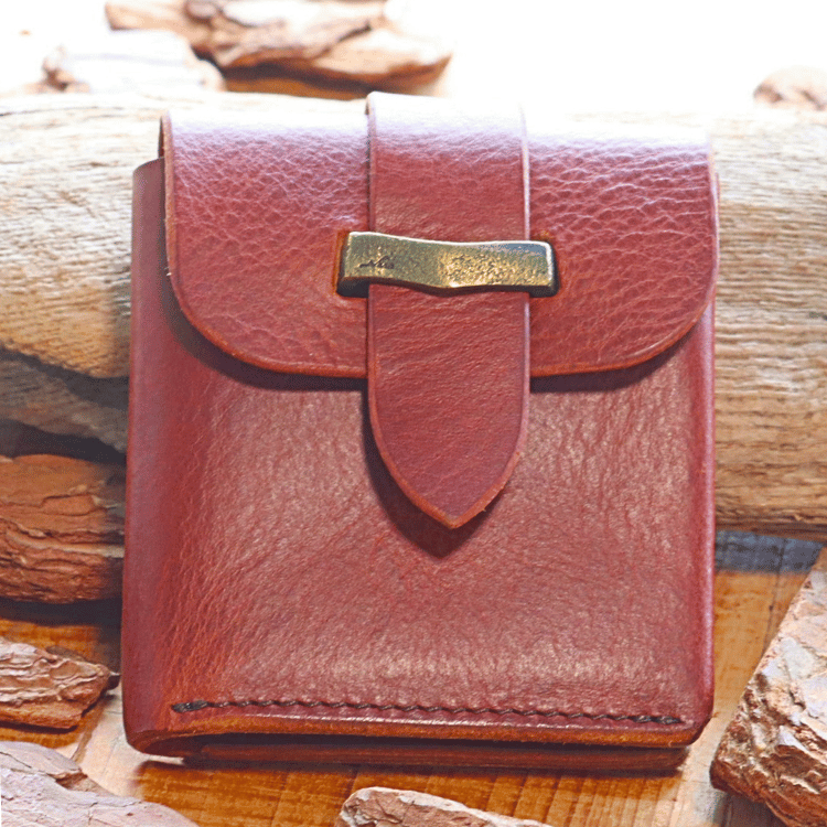 池之端銀革店 Haru HC-536 イタリアンレザーギャルソンコンパクトウォレット 2つ折りウォレット